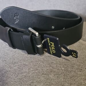 Polo by Ralph Lauren Black Leather Belt